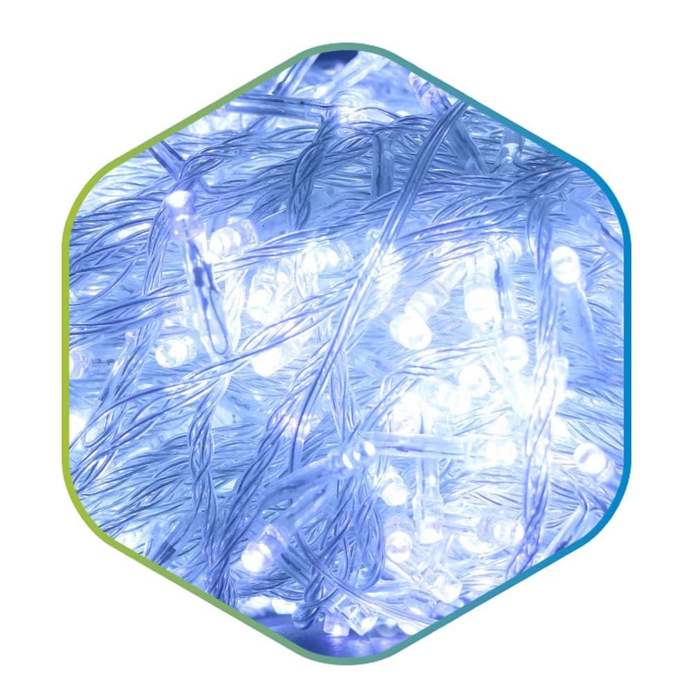 Гирлянда светодиодная FS-200LED-1,8х0,6м ледовый_x000D_
занавес, прозрачный провод, белая