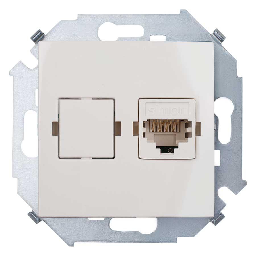 1591598-031 Розетка компьютерная RJ45, слоновая_x000D_
кость