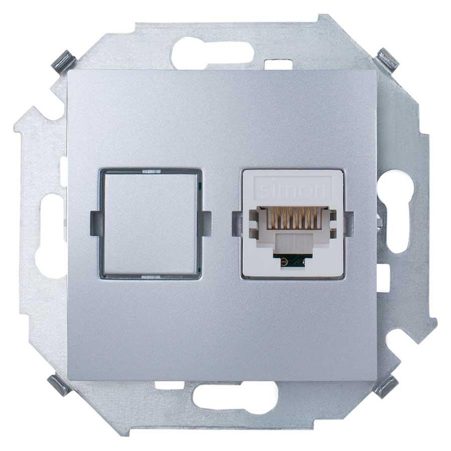 1591598-033 Розетка компьютерная RJ45, алюминий