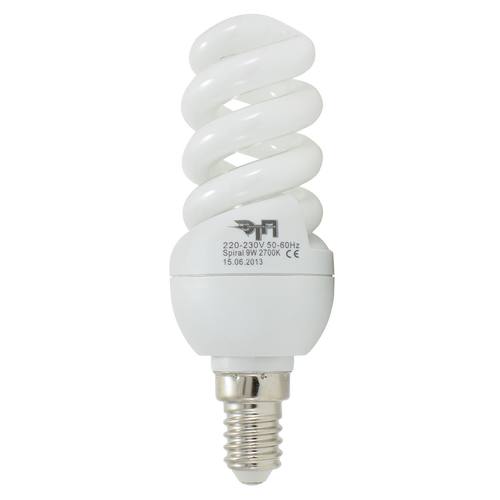 Лампа люминесцентная SP 9W 220V 2700K Е14 mini Full_x000D_
ETP