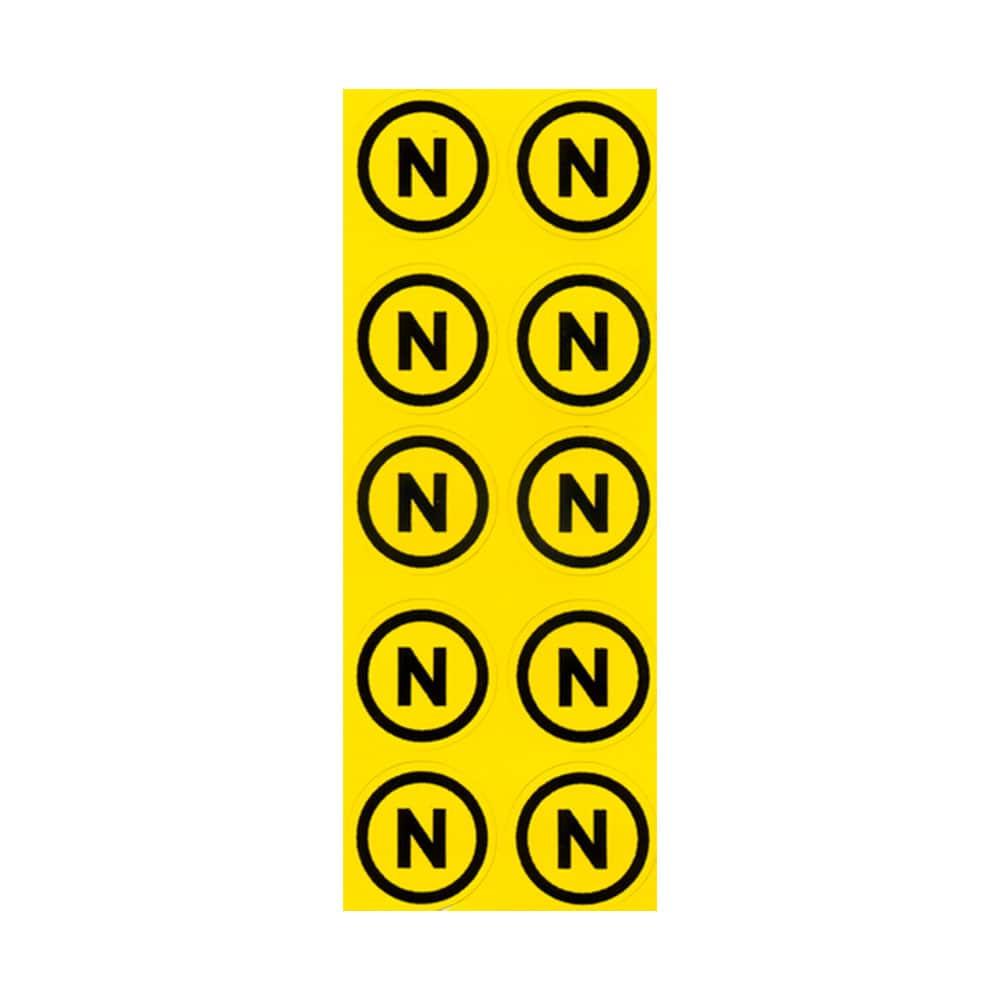 Комплект наклеек из 10 шт. "N", р-р 1,5*1,5см, цветн.,_x000D_
с/к из пленки ПВХ, с подрезкой