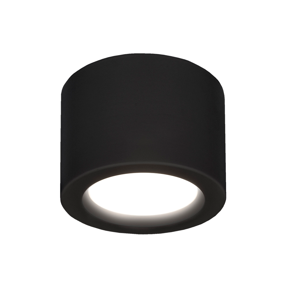 Накладной потолочный светодиодный светильник_x000D_
DLR026 6W 4200K черный матовый
