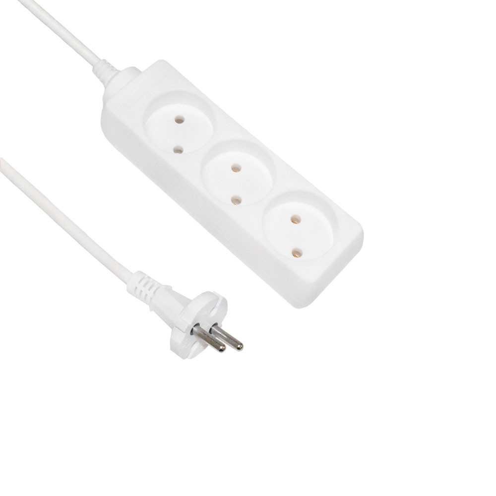 Удлинитель 3 гнезда 2м, 10А/2,2кW без з/к, ПВС_x000D_
2х0,75 "POWERMAN" ETP