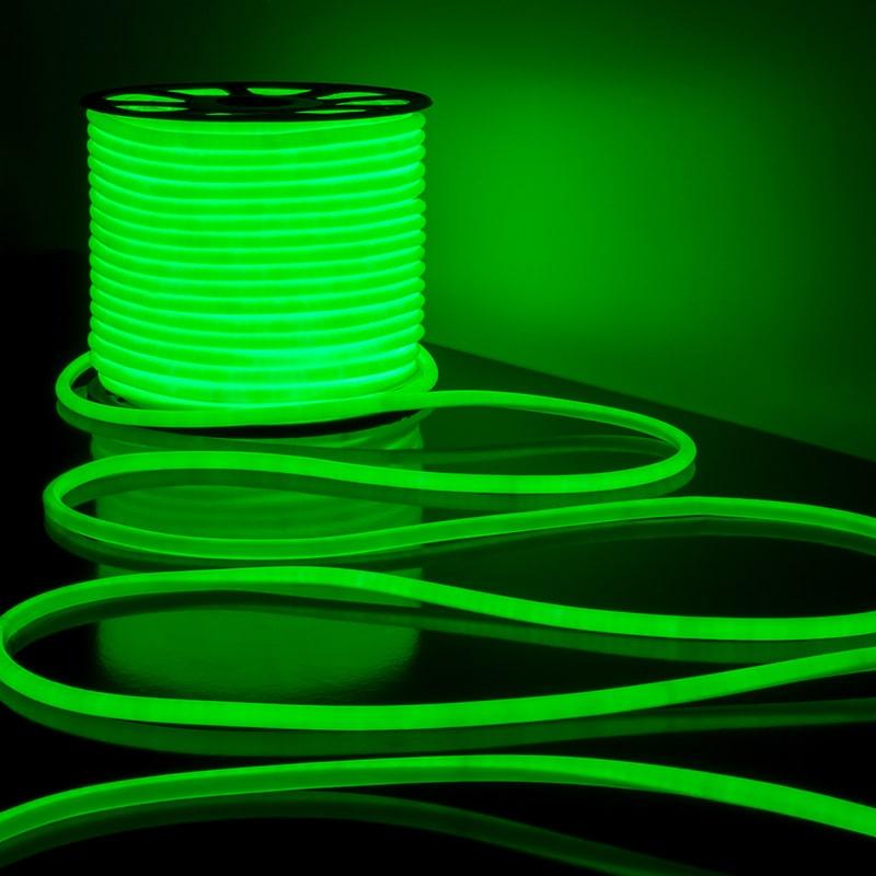 Светодиодный круглый гибкий неон LS003 220V_x000D_
9.6W 144Led 2835 IP67 зеленый